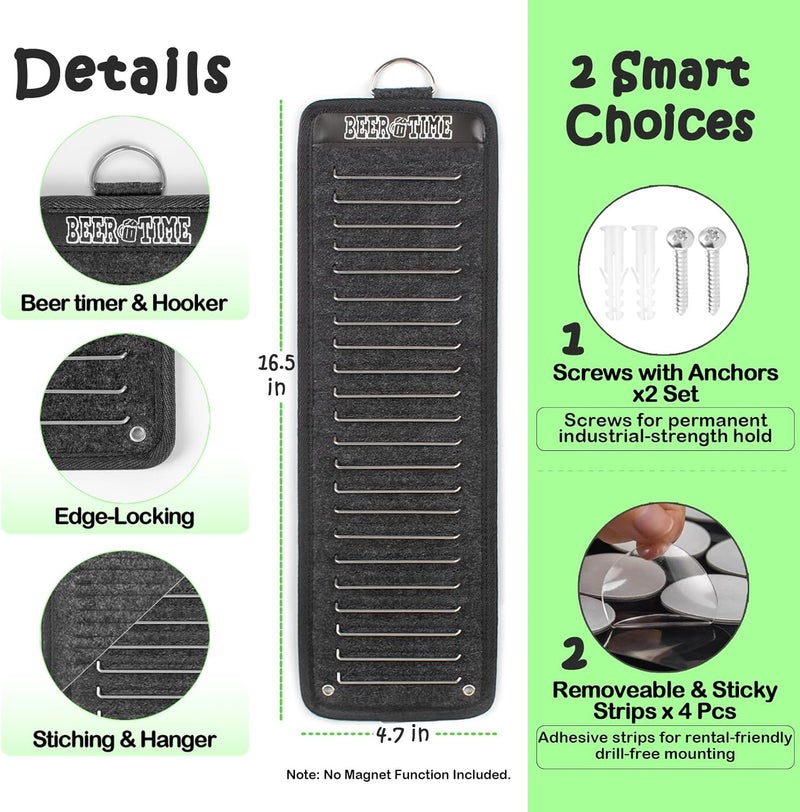 AVMDOM Cooler Holder, Can Cooler Organizer Wall Mount for Easy Display and Access, Hang Up to 22 Coolers, Beer Can Sleeves Holders Cooler Storage, Can Cooler Dispenser for Home, Beer Gift for Men - Image 5